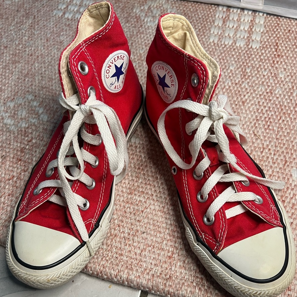Converse Kids Red Canvas Sneakers